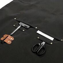 [Durable Apron] Multi-Pocket Apron | 1pc | Polyester Blend | Adjustable Strap | Coffee Bars, Restaurants | Stylish Workwear | Durable - Màu cà phê - Xem 9
