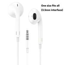 有线耳机，入耳式设计，配备 3.5 毫米或 USB Type-C 插头，内置麦克风和音量控制，兼容 /iPad/安卓设备/笔记本电脑/PC 以及其他带有 3.5 毫米或 USB Type-C 接口的设备。 - 白色 - 查看 12