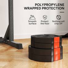 SPORTNOW Disques de poids, plaques de poids 2 x 5 kg et 2 x 2,5 kg, à trois poignées avec trous de Ø 25 mm, couverture en polypropylène, ensemble plaques d'haltères, musculation, fitness, gym, noir - Noir - Voir 6