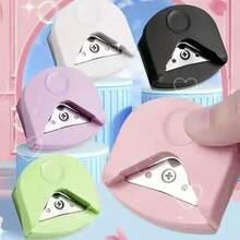 1pc R4 Round Corner Punch Tool, Suitable For Laminated Cards, Cardboard, Scrapbooks And DIY Crafts - 4mm Peach, White, Green, Blue, Black Manual Paper Cutter - Perfect For Photo Card Making, Office And School Paper Craft Punching