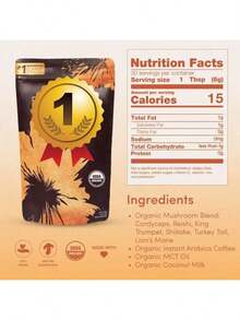 Comunvitam Organic Mushroom Coffee:30Servings OfEnergy-BoostingSuperfood Blend With 6AdaptogenicMushrooms For Focus,Lmmunity&Digestion Beverage - 1 Gói - Xem 8