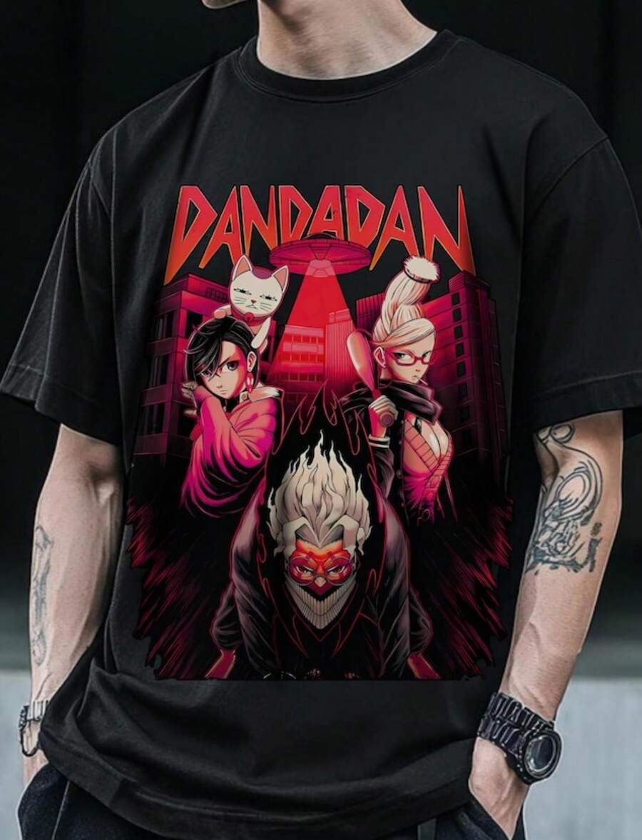 Anime Shirt, Cool Anime Shirt, Anime Gift, Manga Anime Shirt, Anime Sweatshirt, Anime Otaku Shirt, T - 黑色 - 查看 1