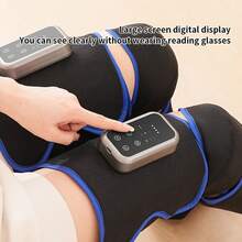 1PC Wireless Charging Full Leg Massager With Heating And Vibration - 4 Modes, Large Screen Display, Soft Fabric, Breathable Design, Suitable For Calves, Thighs, Knees, Ankles And Soles - Perfect Gift For Both Men And Women, Muscle Recovery Tool | Stylish And Modern Massager | Soft And Breathable Fabric, Mother's Day Gift, Father's Day Gift, Gift For Mom On Mother's Day