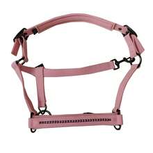 TGW RIDING Headcollar DOUBLEPIN SOFTSHELL PEARLS, Robust Softshell Surface, Tearproof Webbing Inside, Soft Padding At Nose And Headpiece, Pin Buckles On Both Sides, Additional Adjustment Possibility At Chin Area, Inserted Pearls At Nose TapeTGW RIDING