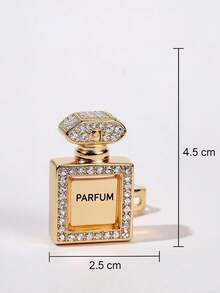 Women's Solid Color Thick Sole Preppy Style Casual Sneakers, Spring/Summer, With Detachable Shoelace Buckle Perfume Bottle Decor - LA279 GOLD - View 4