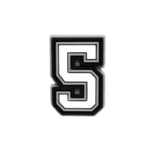 Móc khóa giày cao su mềm hình chữ cái và số, Phụ kiện trang trí tự làm phù hợp cho học sinh trở lại trường, Quà tặng bạn bè, Trang trí hoa giày guốc rỗng, Thường ngày đa năng, Ý tưởng quà tặng phụ kiện giày - Đen và trắng - Xem 25