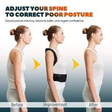 Women's Posture Corrector - Adjustable Back Support Belt For Spine, Gym And Daily Posture Improvement - Non-Restrictive Shaping Belt, Posture Corrector, Fashionable Design, Adjustable Shoulder Straps - Black - View 5