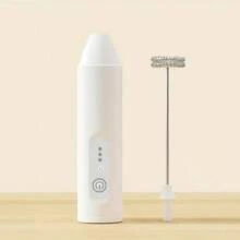 Rechargeable Milk Frother, USB-C Charging Coffee Frother With Stainless Steel Whisk And 3 Speeds, Electric Handheld Drink Blender