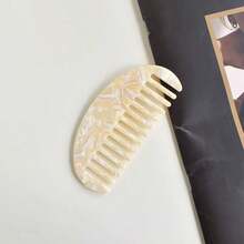 1pc Personalized Name Large Letter Custom Wedding Bridesmaid Gift Hair Comb Brush Acetate Hair Comb, Customized Tortoiseshell Hair Comb, Wide-Tooth Hair Comb, Marble Hair Comb, Bridesmaid Gift, Birthday Gift. Shunfa Anti-Static Electricity - Multicolor - View 13