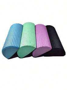 Half Round Foam Roller, Solid Design For Beginners, Muscle Relaxation, Fitness, Yoga - Pink - View 3