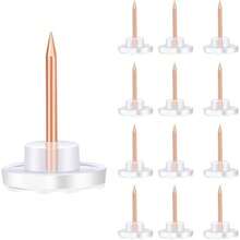 120 Count Push Pins, Thumb Tacks Golden Steel Point And Plastic Pins Tacks, Flat Rosegold Thumb Tacks Walls Bulletin Board Cork Board Gold