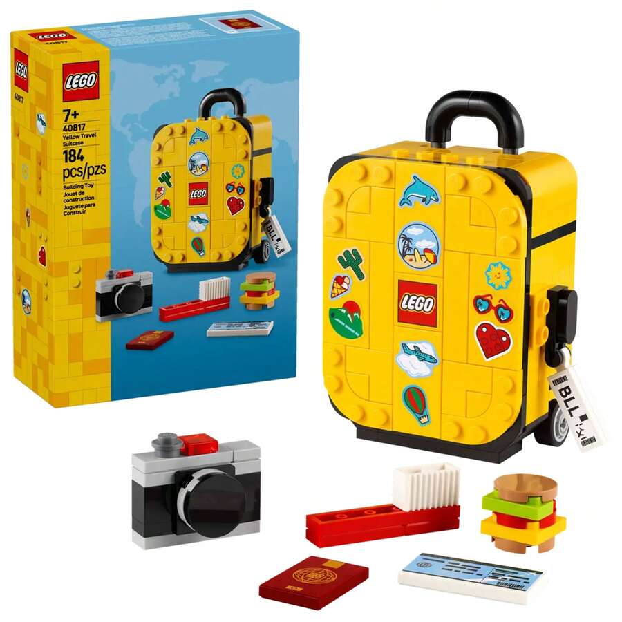 LEGO 184pcs Yellow Travel Suitcase, Suitable As Children's Gift - 40817 - View 1