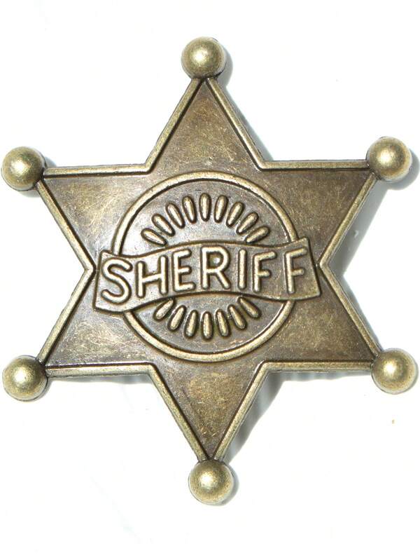 1pc Western Sheriff Deputy Badge Brooch Pin, School Carnival Party Game Prize Gift Toy Suitable For Dance, Adults, Halloween Costume Ball, Old Costume Leather Case Award Medal Decoration