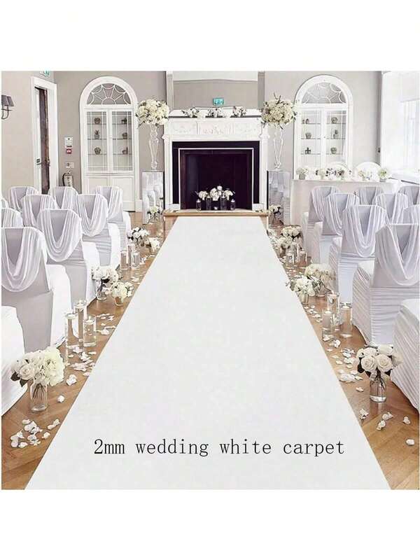 Tapis blanc jetable, tapis de passage pour événements et fêtes, tapis d'allée pour mariage et cérémonie d'ouverture, tapis d'accueil pour scène, tapis commercial extérieur, convient pour salon, chambre, salle à manger, couloir et divers lieux commerciaux, applicable aux événements, fêtes, bals, mariages, accueil de scène, cérémonies d'ouverture et autres occasions