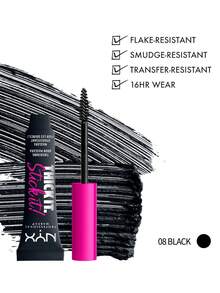 NYX Thick It Stick It Brow 睫毛膏 - 黑色 08 黑色 0.23 盎司/7 毫升 - 08 Black - 查看 2