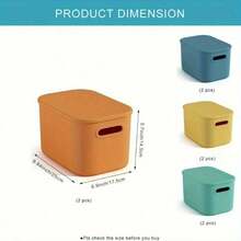 8-Piece Stackable Storage Bins Water-Resistant Polypropylene Storage Containers With Handles Flip-Top Lids In Multiple Colors Transparent Window For Easy Viewing Ideal For Organizing Crafts, Snacks, And Office Desks; Serves As A Storage Organizer - 8 gói hỗn hợp - Xem 5