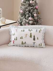 1 件蕾丝镂空刺绣抱枕套，适用于卧室、客厅、派对、汽车等各种环境，适合四季通勤、圣诞节、万圣节 - 彩色 - 查看 17