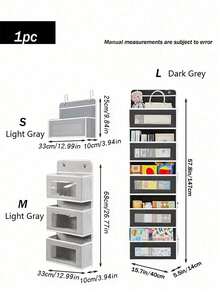 4/5层布艺门挂式收纳袋，多层无纺布悬挂式整理袋，大容量卧室壁挂式收纳袋，悬挂式收纳袋，门挂式收纳袋，毛绒玩具收纳袋，衣物收纳袋，壁挂式置物架，毛绒玩具收纳袋，节省衣柜收纳空间