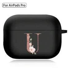 Earphone Case For Airpods (1st / 2nd / 3/4rd Generation) / Airpods Pro /Pro 2 Printed Gold Letters Soft Silicone Wireless BT Headphones Charging Box Protective Cover