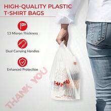 , Thank You - Shirt Bags 1000 Count Plastic - - Shirt Plastic Bags In Bulk - 11x 6x 21 WhiteThank You - Bulk Shopping Bags, Restaurant Bag - 16