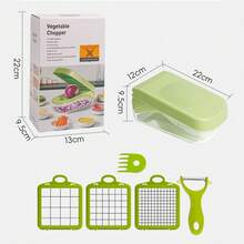 Multi-Functional Vegetable Slicer, Potato Slicer, Shredder, Onion Chopper, Vegetable Cutter - Multicolor - View 3