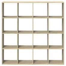 Libreria Larryhot in rovere Sonoma 137,5x29x137,5 cm Legno ingegnerizzato, resistente e durevole, facile da montare, stile decorativo, adattA, Per riporre soprammobili, statuette, libri, piccoli oggetti, ecc. - Castano - Visualizzare 5