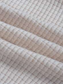 Men's Casual Loose Simple Elegant Korean Style Versatile Commuting Solid Color Jacquard Polo Collar Button Front Cardigan Knit Sweater Jacket, Autumn/Winter