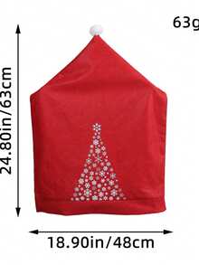 1 pieza Decoración de mesa de comedor navideña, con diseño de árbol, muñeco de nieve, reno y campana, adecuada para decorar mesas y sillas de restaurante en todas las estaciones, desmontable y lavable, decoración del hogar y del invierno, resistente al polvo y duradera.