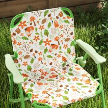AIYAPLAY Children Table And Chair Set With Adjustable Parasol, 2 Folding Chairs, Picnic Table, Fox Pattern Outdoor Patio Set, For Ages 2-5 Years, Green - Green - View 8