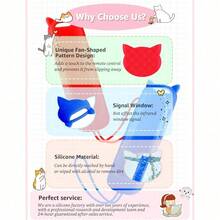 1Pack ONEBOM Cover For Roku Remote With Cat Ears Design, Silicone Skin Case Fit With Hisense/ Roku TV, Steaming Stick/Express, Universal Replacement Controller. Glow In The Dark,Blue/Pink - Một màu ngẫu nhiên - Xem 9