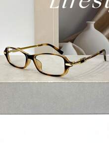 1pc Retro Rectangular Minimalist Unisex Clear Lens Glasses, Versatile Punk Chic Style For Parties, Street Fashion, Casual Wear