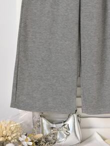 Vihyde Set da 2 pezzi: Cardigan e pantaloni a zampa d'elefante per giovani ragazze, casual