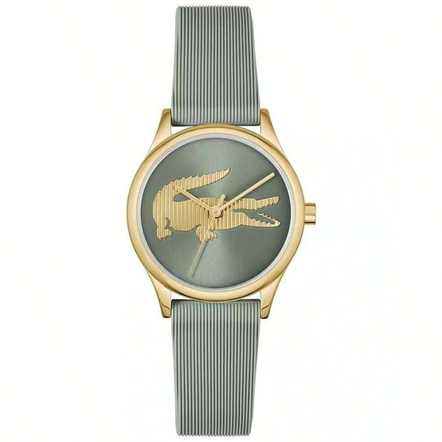 Lacoste Women's Crocodelle Green Silicone Strap Watch, 30mm |  | Women Quartz Watches - 藏蓝色 - 查看 1