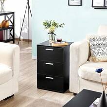 Yaheetech Nachttisch Nachtschrank mit 3 Schublden Boxspringbett Nachtkommode Nachtkonsole Couchtish für Schlafzimmer/Wohnzimmer 35 x 40 x 60, Weiß