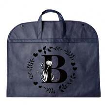 1个防尘衣物袋，防水衣物保护套，时尚26字母印花衣柜收纳袋，悬挂式衣橱整理袋，适合返校季、情人节和生日送给男友/女友的礼物 - 藍色 - 查看 26