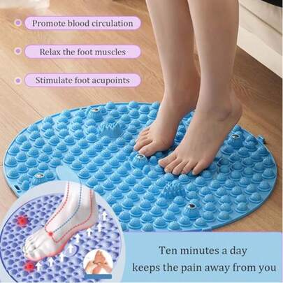 1 Piece Of 37cm, 41cm Foot Massage Pad, TPE Material Relaxation Massage Pad, Round Blue, Purple Storage Foot Acupoint Massage Pad, Suitable For Scene Fitness Equipment, Health Massage, Fitness And Body Beauty, Foot Massage, Relaxation Of Meridians, Overwork