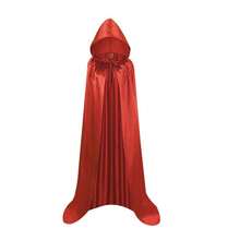 1pc Unisex Party Performance Hooded Cape Cloak With Velvet Fabric, Ideal For Various Festivals, Halloween Cosplay Costume, , Devil, Vampire, Dress Up,Festival Costume Props