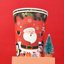 10/20/40/60 件，红色圣诞一次性 9 盎司纸杯，圣诞杯饮具节日圣诞派对用品，用于咖啡、圣诞派对的冷热饮品，圣诞节庆祝活动充满欢乐气氛，节日派对的节日饮水杯，用于咖啡果汁啤酒等纸质饮料 - 彩色 - 查看 6