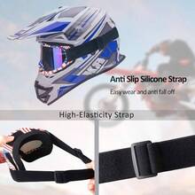 Motorcycle Goggles Dirt Bike Goggles Windproof ATV Dustproof Racing GogglesScratch Resistant Ski Goggles Protective Safety Glasses PU Resin Black Frame+Color Lens - Flag Frame+color Lens - View 5