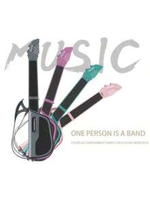 1pc Touchable Wireless Smart Guitar USB Rechargeable Plucked Accompaniment, Starter Instrument Toy For Home Entertainment, Gifting