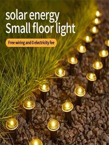 1 pezzo Luce da giardino solare da esterno, lampada decorativa per percorsi da giardino in stagione natalizia, 15/30 LED, luce bianca calda e bianca fredda, adatta per illuminazione di parcheggi commerciali, vialetti e prati