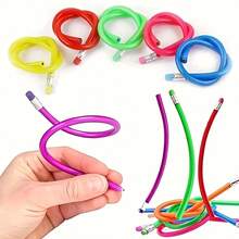 30 支/15 支/3 支柔性铅笔，带橡皮擦的柔性铅笔，实用可弯曲魔术铅笔，专业艺术用途的创意书写铅笔，灵活可折叠的软铅笔，适合作为生日派对礼物和有趣的奖品/办公用品 - 彩色 - 查看 10