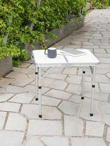 360° Portable Folding Garden Dining Table, Heavy Duty Aluminum Table, Multifunction Work Table, Large Outdoor Garden Dining Table - 銀色 - 查看 7