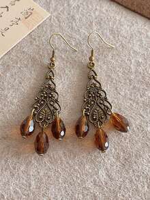 1 Pair Vintage Tassel Earrings For Women, Suitable For Ladies Vacation, Party, Holiday, Couple Date, Birthday Gift, Mother's Day Present