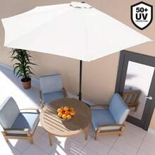 Ombrellone da esterno, supporto e base - Crema - Visualizzare 2