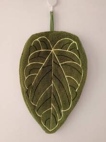 1pc/3pcs Creative Leaf Design Hand Towel, Hanging Style For Kitchen, Bathroom, Room Decor, Absorbent & Easy To Clean, Personalized Towel Dish Cloths Kitchen Towel - Multicolor - View 18