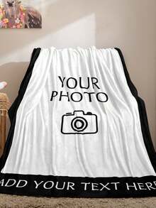 1pc Customizable Photo Blanket, Family Blanket, Photo Blanket, 9-Grid Pattern, Memorial Blanket, Suitable As Gift For Girls, Boys, Adults, Valentine's Day, Lightweight, Baby Blanket, Personalized Fleece Blanket, Personalized Photo Blanket, Personalized Throw Blanket, Personalized Baby Blanket, Newborn Blanket, Suitable For Mother's Day, Birthday, Children's Day, Father's Day, Graduation, Wedding, Christmas, Halloween - 彩色 - 查看 2