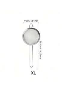 1pc/3pcs Fine Mesh Strainer, Stainless Steel Sieve Ladle, Multifunctional Kitchen Tool For Filtering Flour, Tea, Frying Oil, Coffee Powder, Juice, Cooking And Baking - Silver - View 13