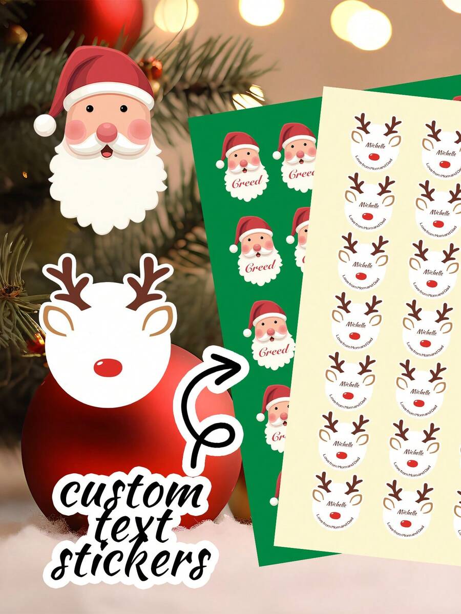 Christmas Present Label Santa/Reindeer Name Gift Sticker - Personalized Gift Sticker Labels For Friends & Family.Effortlessly Label Your Christmas Gifts And Presents And Make Them Truly Unique And Personalised For Family, Loved One's Friends And Work Colleagues! Simply Peel And Stick To Apply Our Christmas Gift Labels.The Simple Way To Add A Magical Festive Finish To Your Presents And Gifts. Prevent Getting Your Presents Mixed Up As Well!