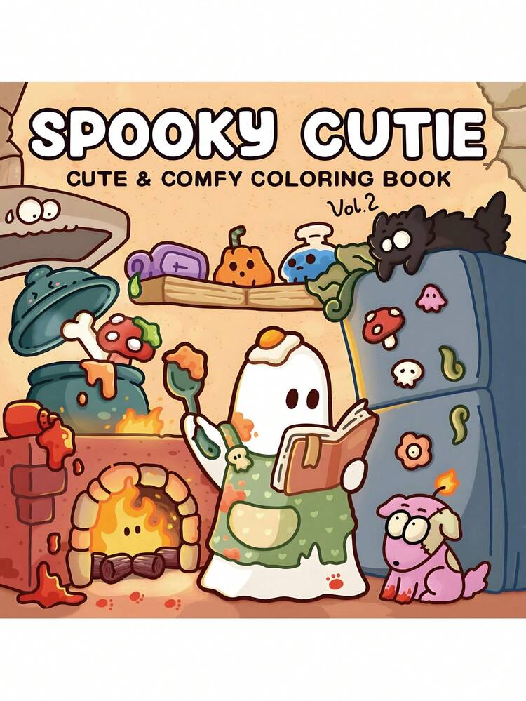 1 pieza Cozy Coloring Book [Cute] Libro para colorear con dibujos de criaturas adorables. Libro de pintura Montessori, juguete creativo y fácil de colorear con líneas. Ideal para Navidad, Halloween. [Esencial hecho a mano] Útiles escolares para la vuelta al cole. Juguetes de rompecabezas para la primera infancia. - Unitalla - Añade 12